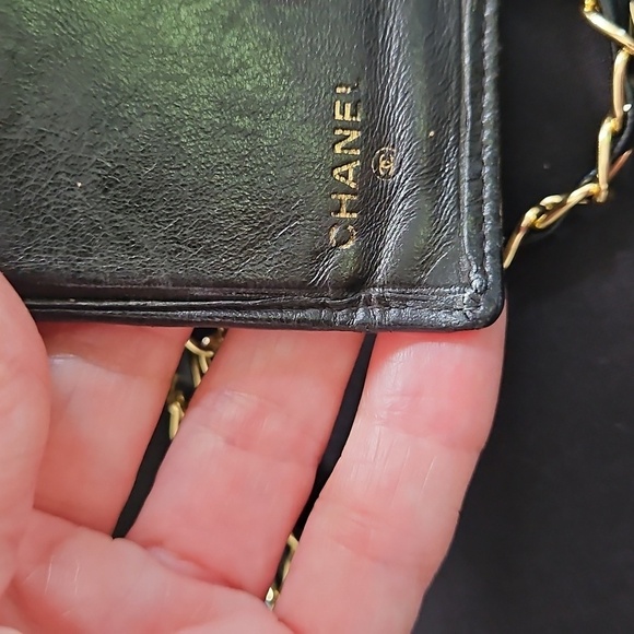 Authentic CHANEL Black Quilted crossbody with Gold Accents - Picture 7 of 16